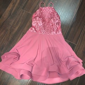 High-neck cocktail dress